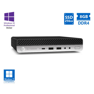 HP EliteDesk 800G4 DM i5-8500T/8GB DDR4/256GB SSD/No ODD/10P Grade A