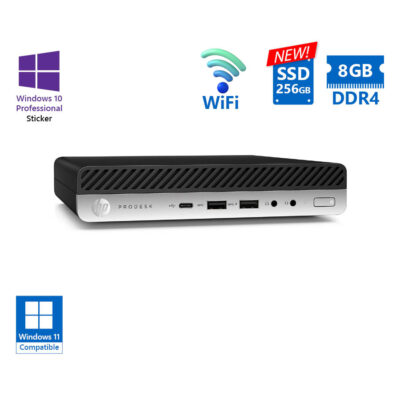 HP ProDesk 600G4 DM WiFi i5-8500T/8GB DDR4/256GB SSD New/No ODD/10P Grade A