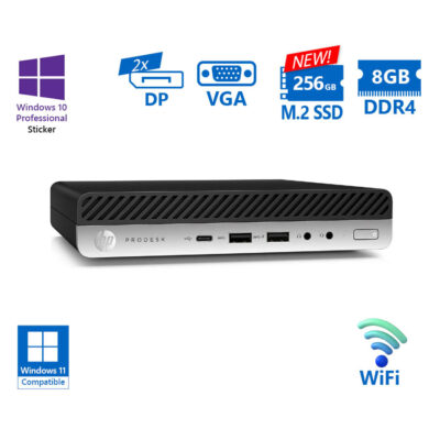 HP ProDesk 600G4 DM WiFi i5-8500T/8GB DDR4/256GB M.2 SSD New/No ODD/10P Grade A