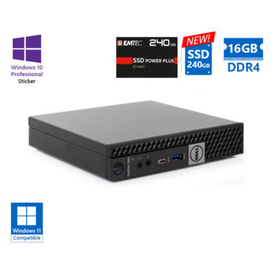 Dell Optiplex 7060 DM i5-8500T/16GB DDR4/240GB SSD New/No ODD/Grade A