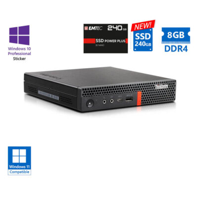 Lenovo ThinkCentre M720q Tiny i5-9500T/8GB DDR4/240GB SSD New/No ODD/10P Grade A