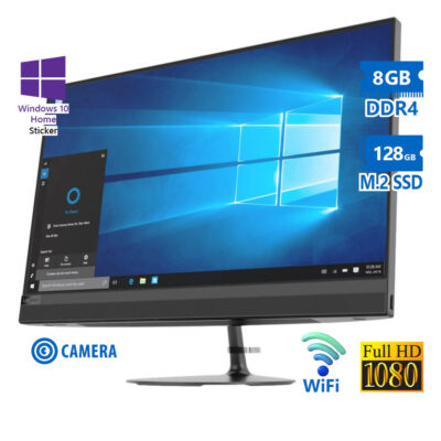 Lenovo IdeaCentre 520-24ARR AIO WiFi w/Monitor 23.8"FHD/Ryzen 3 2200GE/8GB DDR4/128GB M.2 SSD/No ODD