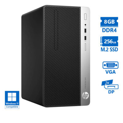 HP 400G5 Tower i5-8500/8GB DDR4/256GB M.2 SSD/DVD/Grade A