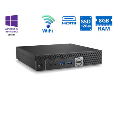 Dell Optiplex 3040 DM WiFi i3-6100T/8GB DDR3/128GB SSD/No ODD/10P Grade A