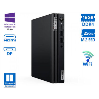 Lenovo ThinkCentre M70q WiFi Tiny i5-10400T/16GB DDR4/256GB M.2 SSD/No ODD/10P Grade A ed P