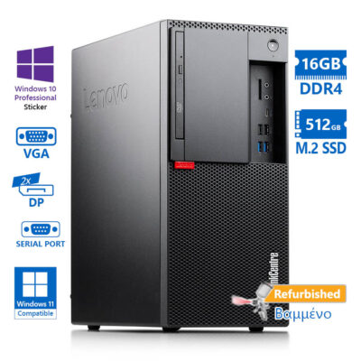Lenovo M920t Tower i7-9700/16GB DDR4/512GB M.2 SSD/DVD/10P Grade A+