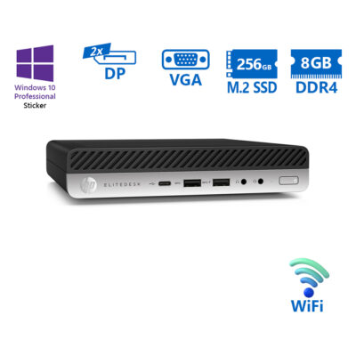 HP EliteDesk 800G3 DM WiFi i5-6500T/8GB DDR4/256GB M.2 SSD/No ODD/10P Grade A
