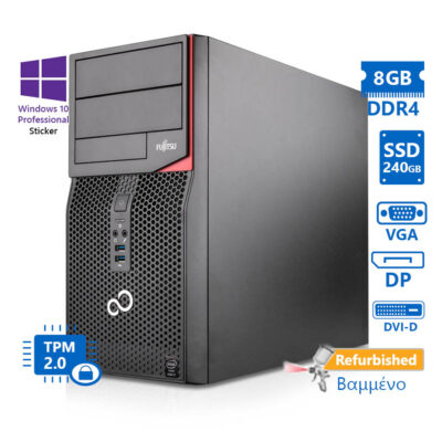 Fujitsu P556/2 Tower i5-7400/8GB DDR4/240GB SSD/DVD/10P Grade A+