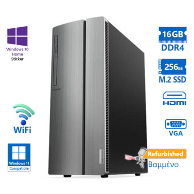 Lenovo Ideacentre 510-15ICK Tower WiFi i5-9400/16GB DDR4/256GB M.2 SSD/No ODD/10H Grade A+