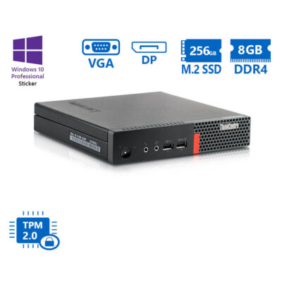 Lenovo ThinkCentre M710q Tiny i5-7500T/8GB DDR4/256GB M.2 SSD/No ODD/10P Grade A