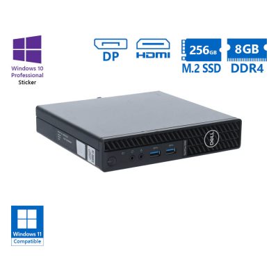 Dell Optiplex 3080 DM i3-10100T/8GB DDR4/256GB M.2 SSD/No ODD/10P Grade A