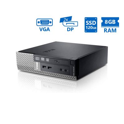 Dell 9020 USFF i5-4690S/8GB DDR3/120GB SSD/DVD/8P Grade A