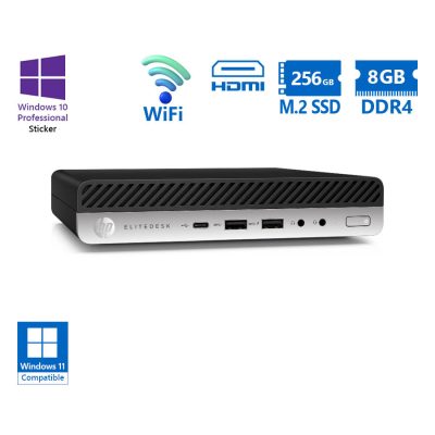 HP EliteDesk 705G5 DM WiFi AMD Ryzen 5Pro 3400G/8GB DDR4/256GB M.2 SSD/No ODD/10P Grade A e