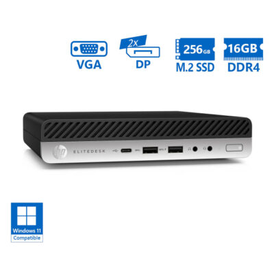 HP EliteDesk 800G5 DM i5-8500/16GB DDR4/256GB M.2 SSD/No ODD/Grade A