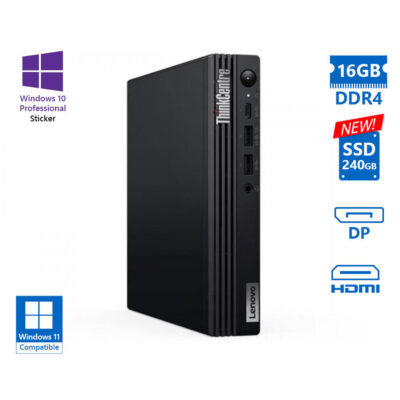 Lenovo ThinkCentre M70q Tiny i5-12500T/16GB DDR4/240GB SSD New/No ODD/10P Grade A