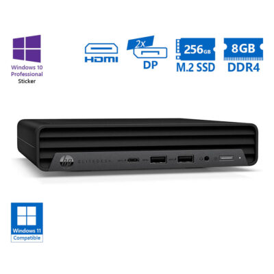 HP EliteDesk 800G6 DM i5-10500T/8GB DDR4/256GB M.2 SSD/No ODD/10P Grade A
