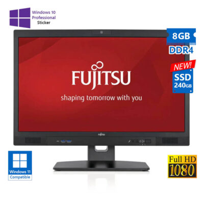 Fujitsu Esprimo K558 AIO w/Monitor 24``FHD/i5-9400T/8GB DDR4/240GB SSD New/DVD/10P Grade A