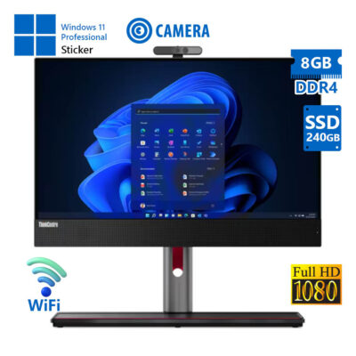 Lenovo (A-) ThinkCentre M70a Gen 3 AIO WiFi w/Monitor 21.5``FHD/i3-12100T/8GB DDR4/240GB SSD/No ODD/